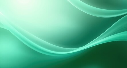 Fototapeta premium Abstract background featuring flowing teal waves against a gradient backdrop