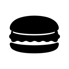 Simple Black and White Hamburger Icon Graphic Design Illustration