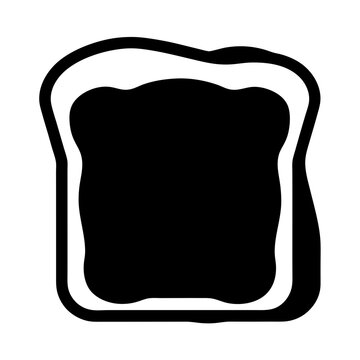recommend clip art: A Simple Illustration of a Slice of Toasted Bread with Jam or Jelly