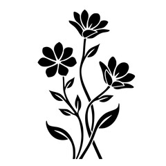 Elegant Black Floral Vector Design for Decorative Purposes