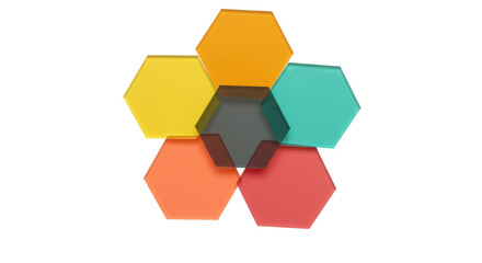 Isolated Colorful Hexagons