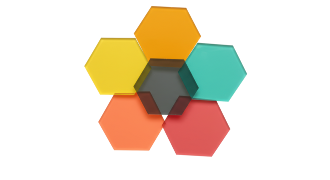 Isolated Colorful Hexagons