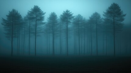 Fototapeta premium Misty forest scene (3)