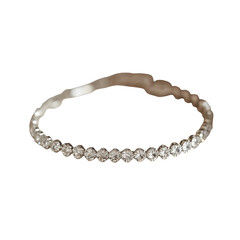 Fototapeta premium silver bracelet isolated on white