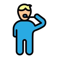 Brushing Teeth Vector Filled Icon Design