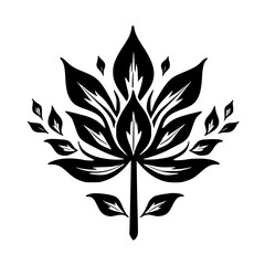 Minimalist Floral Illustration: Black & White Botanical Design