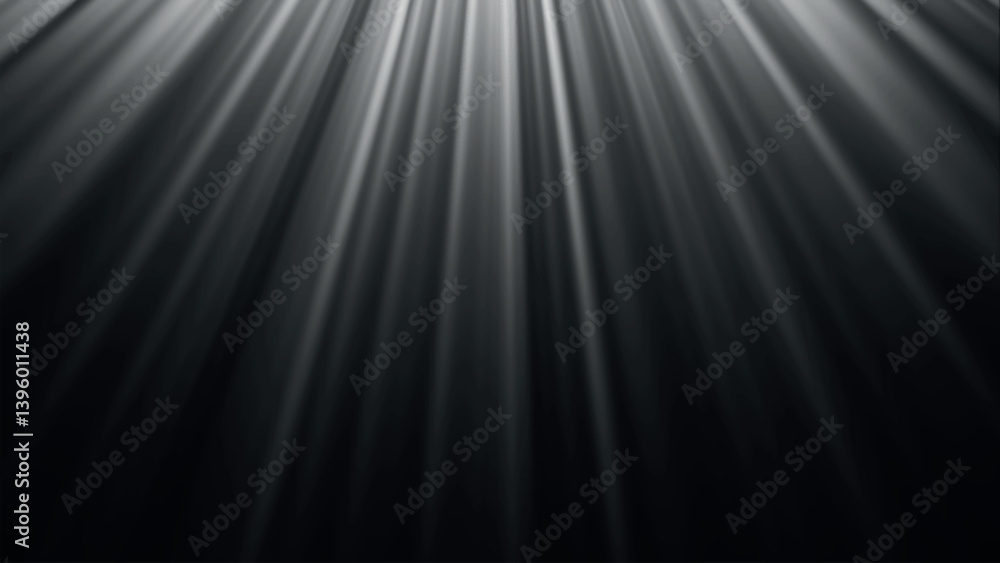 Poster black and white background with bright rays. bright rays 3d background. light futuristic background 