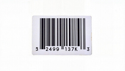 Simple isolated barcode on white background, product identification