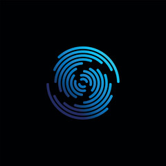 Colorful circular vortex symbol. Vector