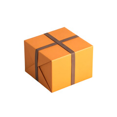 Obraz premium 3d gift box icon isolated on transparent background. Christmas and birthday celebration.