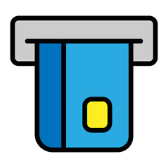 Atm Card Vector Filled Icon Design