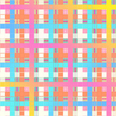 pastel plaid pattern . playful elements design background . retro - futuristic style 
