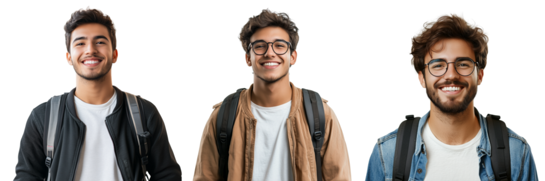 Set  of Corporate professionals analyzing digital dashboards with asset tracking metrics on a large screen in a modern office on transparent png background. Ai generated