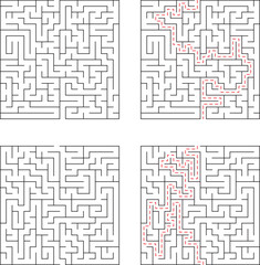Complex Mazes Solutions, Paths, Puzzles, Challenges, Games, Brain Teasers, Logic, Intrigue, ProblemS