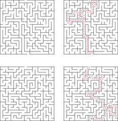 Complex Maze Puzzles Solutions, Paths, Challenges, and Logic