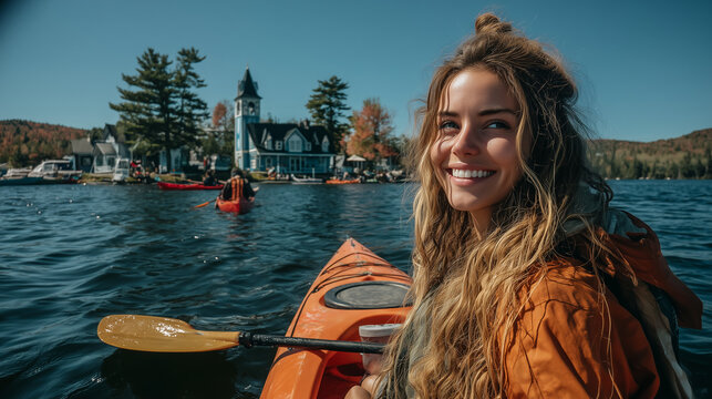 kajak, boot, bootstour, padeln, paddeln, sup, frau, sommer, sch&ouml;nheit, beach, meer, leute, ehepaar, person, wasser, l&auml;chelnd, gesicht, ausserhalb, l&auml;cheln, haar, anreisen, himmel, gestalten, fr&ouml;hlichk