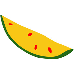 Summer cute exotic tropical fruits in flat design.Healthy sweet food. 
