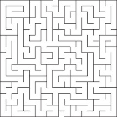 Complex Square Maze Puzzle Labyrinth Game, Paths, Solution, Challenge