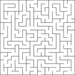 Complex Square Maze Puzzle Labyrinth Game, Pathfinding Challenge