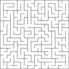 Complex Square Maze Puzzle Lines, Paths, Walls, Challenge, Solution, Game, Brain Teaser, Logic, Find