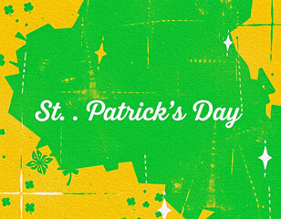 Naklejka premium St Patrick's Day oil paint illustration. Abstract pattern for printing on wall decorations, wallpapers, covers, leaflets