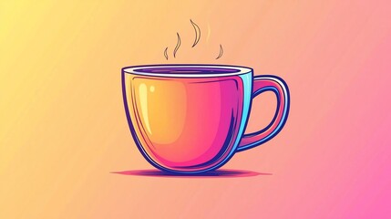 Vibrant Coffee Cup Illustration (2)
