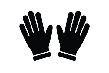 black gloves isolated on white