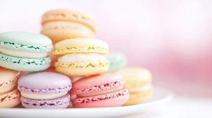 Obraz premium A colorful plate of macaroni and cheese topped with various colors of macaroni and cheese