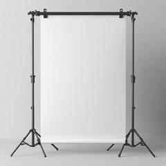 Blank Photo Backdrop Setup Ready for Product or Portrait Photography