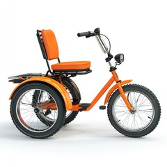 Obraz premium Basic three-wheeled trike, adult version, isolated on white background