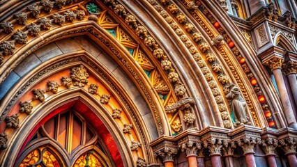 Fototapeta premium Macro Photography: Intricate Details of Royal Courts of Justice, London