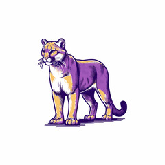 Illustration of a cat, dog, and mouse with a bone in a cute cartoon style