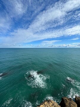 Sea waves, rocks and beautiful heaven.