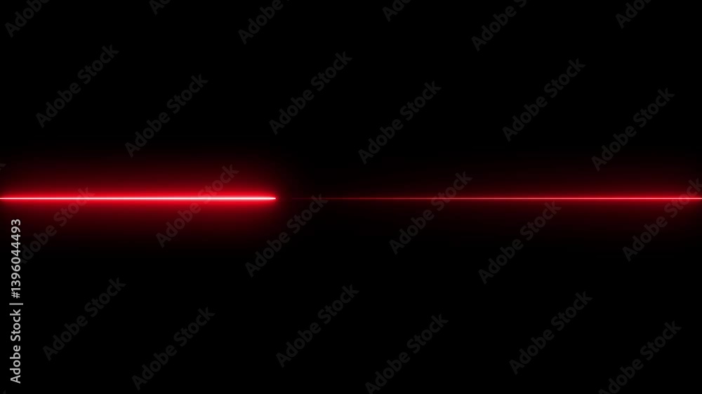 Poster animation of glowing horizontal neon lines streaming across on the screen, seamless looping. straigh