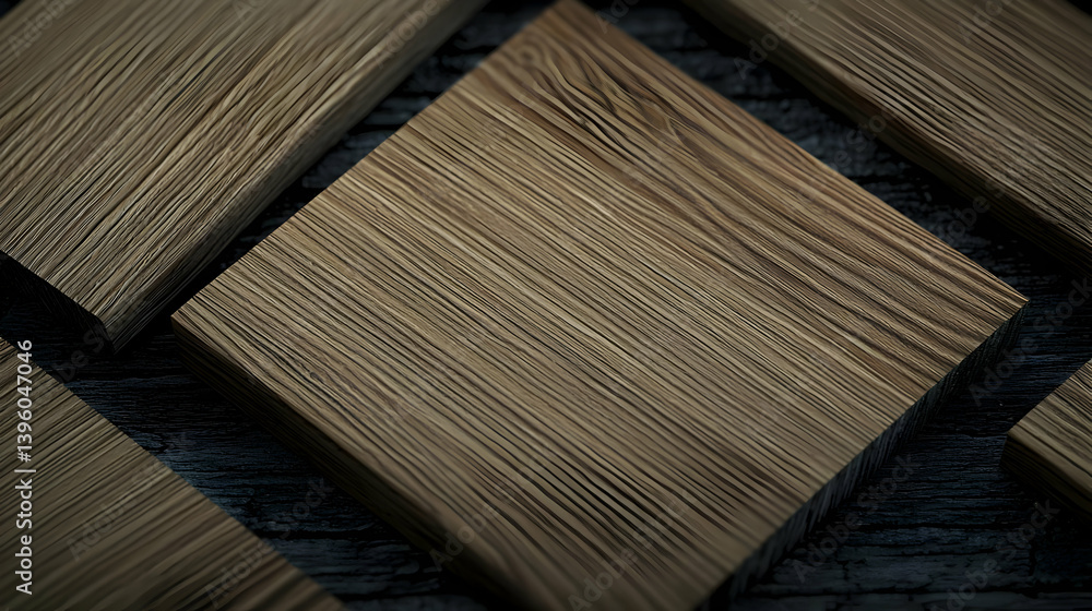 Poster wood blocks pattern design with diagonal arrangement