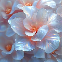 Fototapeta premium Glossy flower bloom abstract style high resolution image