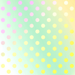 light  pastel polka dots with aurora pattern . normal , sweet and elegant background . pastel metallic wallpaper 