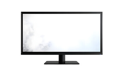 lcd tv monitor , screen isolated on white background , transparent png