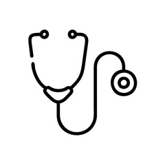 Stethoscope icon representing medical examination and healthcare services
