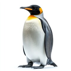 Fototapeta premium Penguin standing upright, isolated on white background