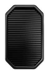 Black Octagonal Label Frame with Subtle Gloss in 3D Render