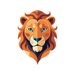 Lion head logo, lion king, Abstract face vector Mascot logo illustration icon, EPS