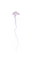 Fototapeta premium Powerful lightning bolt with copy space, energy concept, transparent png format, suitable for digital designs