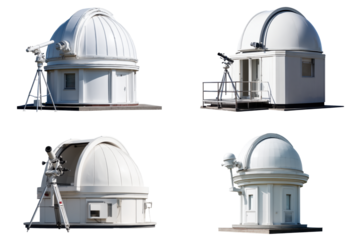 White Observatory Dome Telescope View