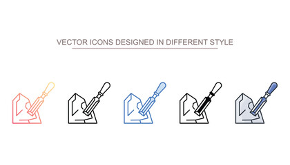 Ice Sculpture icon design with white background stock illustration