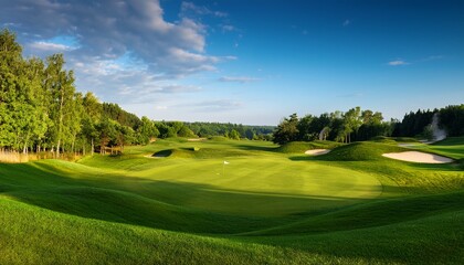 golf course in the morning
