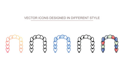 Balloon Arch icon design with white background stock illustration