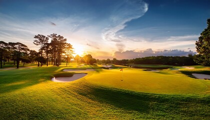 golf course in the morning
