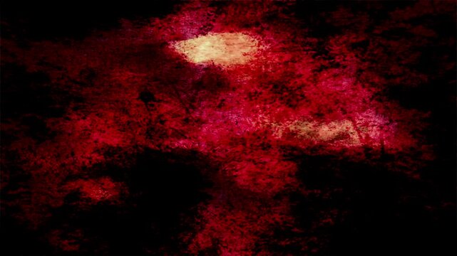 Motion Graphic: Vivid red cosmic clouds blending with dark shadows, creating a fiery space effect.

