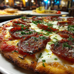 pizza with salami
